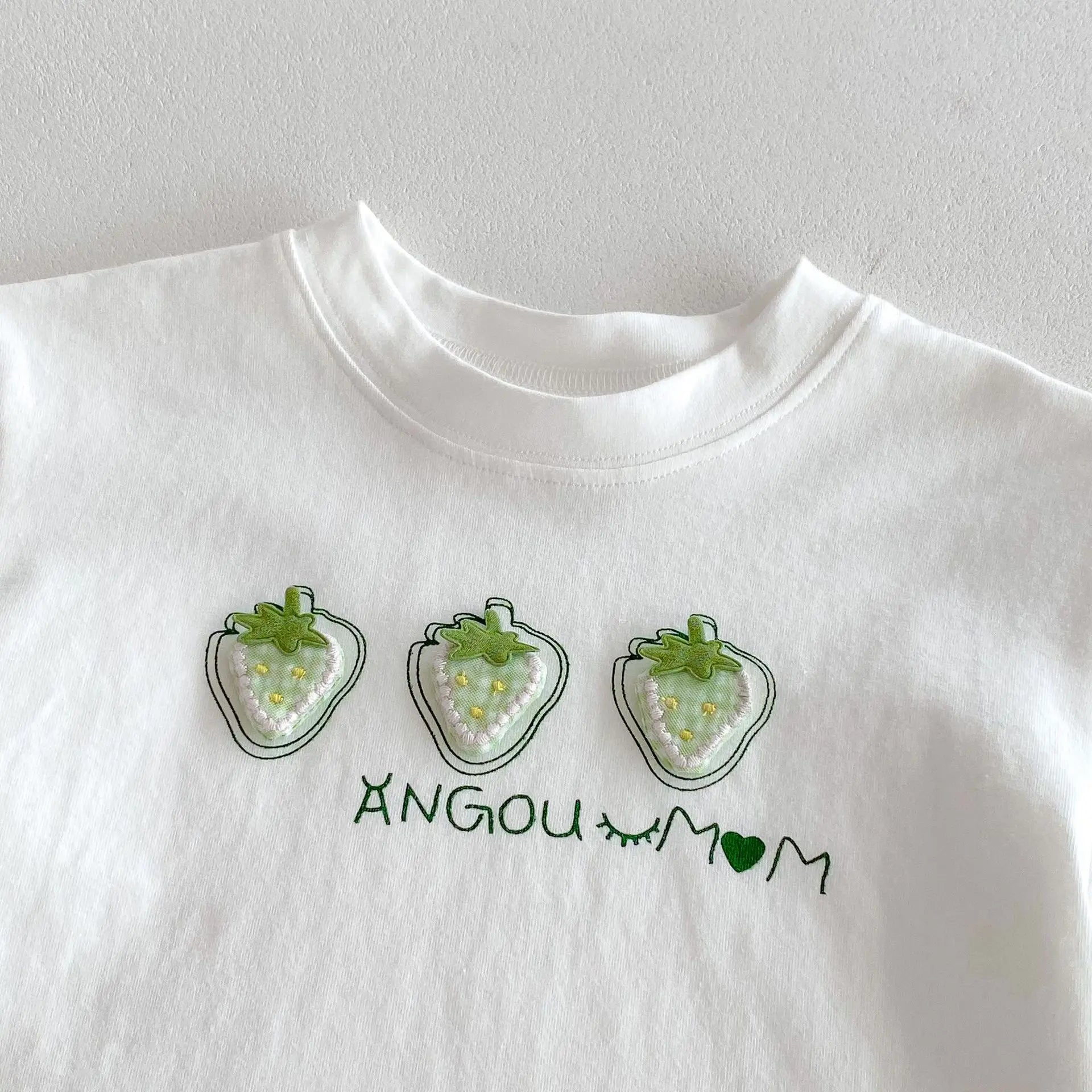 半袖Tシャツ ベビートップス 半袖Tシャツ いちごストロベリープリント 3カラー【mh0006101】