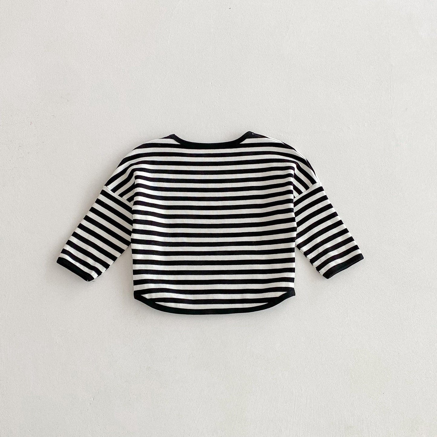 長袖Tシャツ ボーダーパッチワーク長袖Tシャツ【mh0010691】