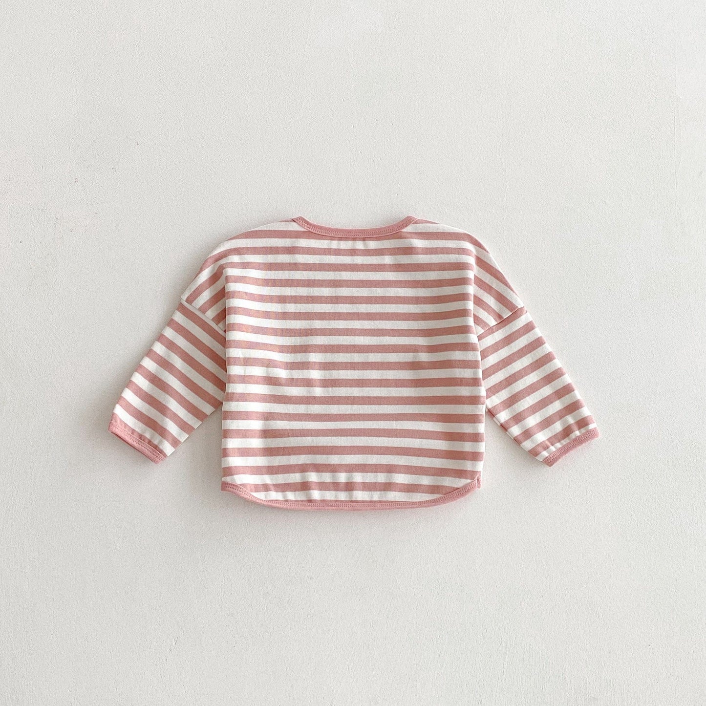 長袖Tシャツ ボーダーパッチワーク長袖Tシャツ【mh0010691】