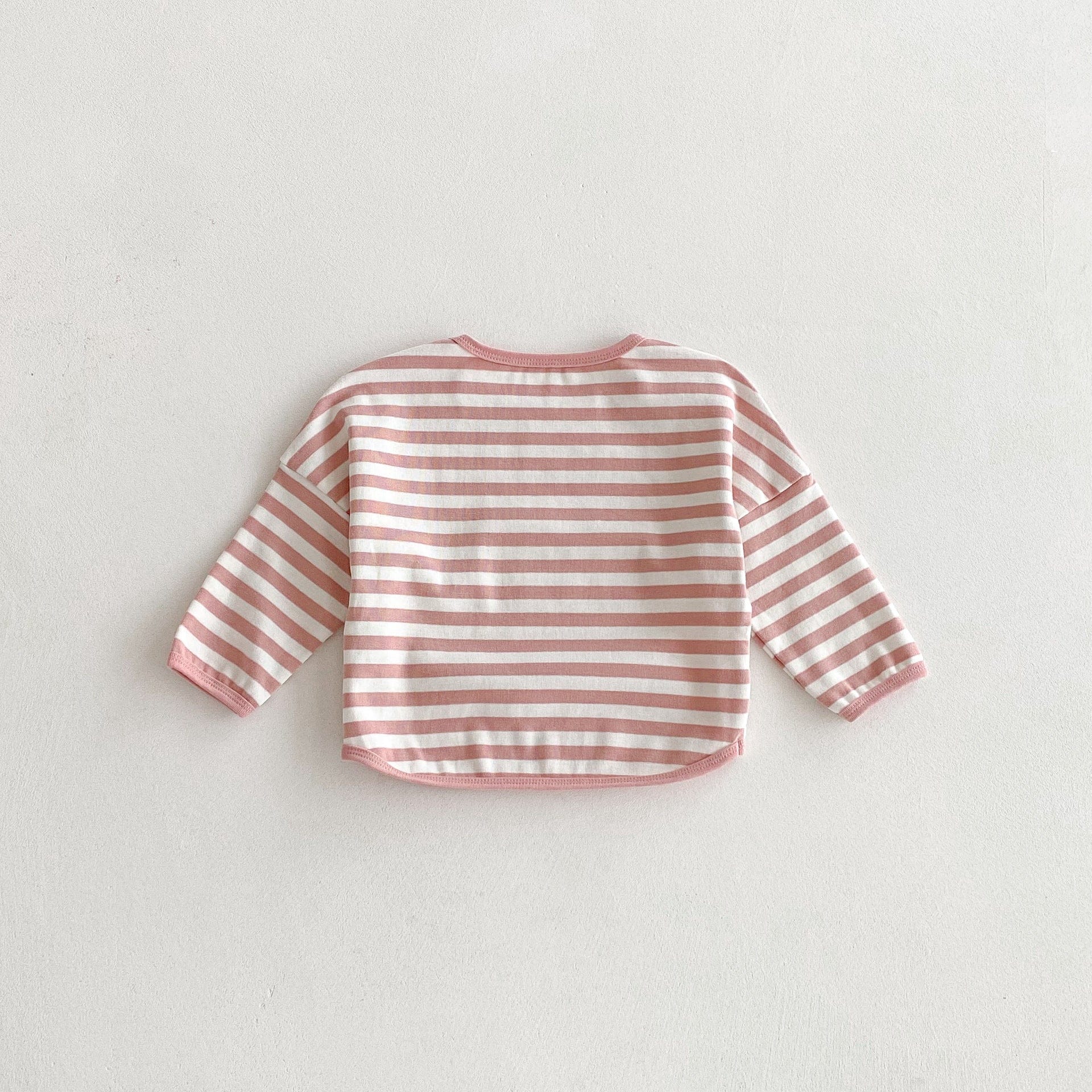 長袖Tシャツ ボーダーパッチワーク長袖Tシャツ【mh0010691】