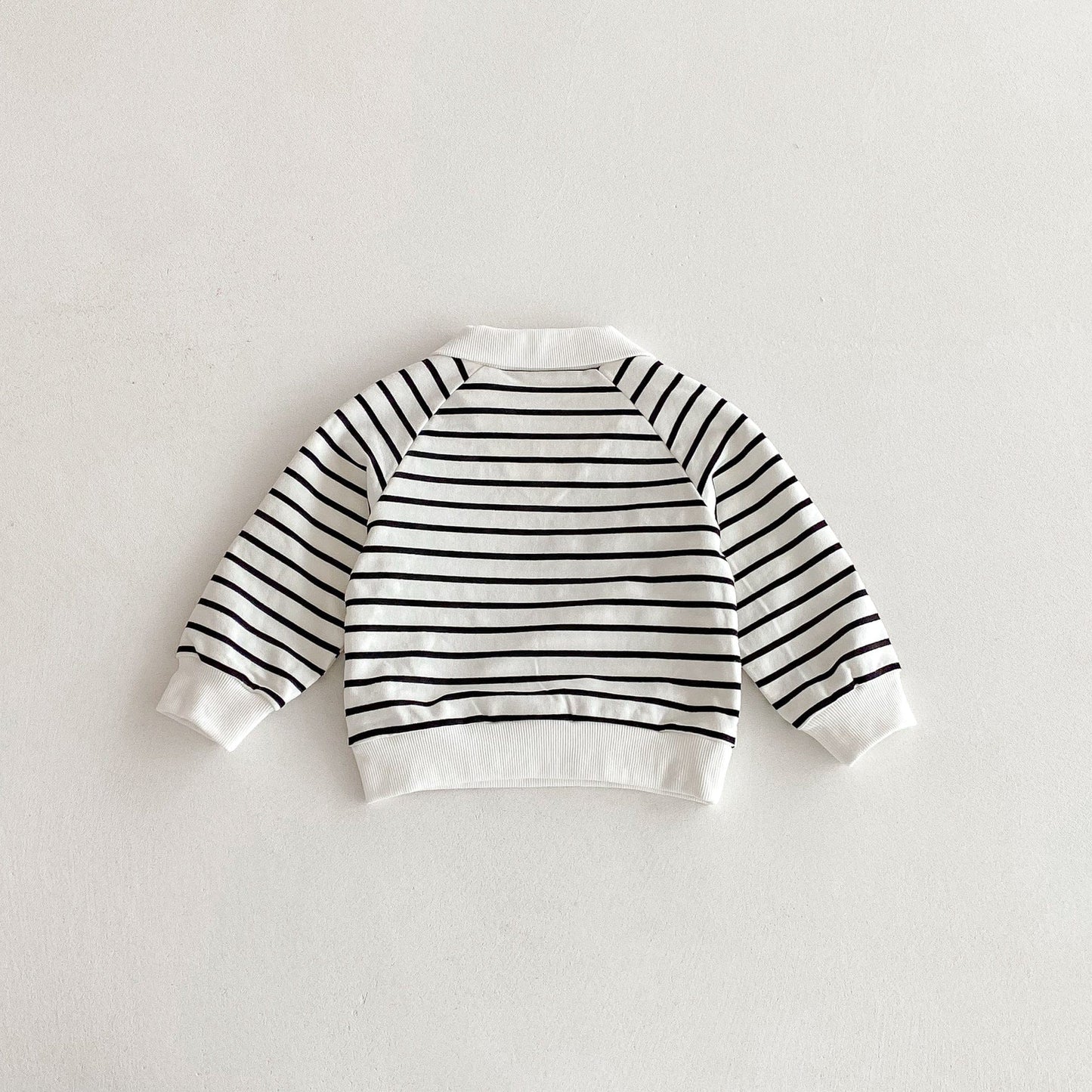 長袖Tシャツ ボーダーVネック襟付きラガーシャツ【mh0010690】