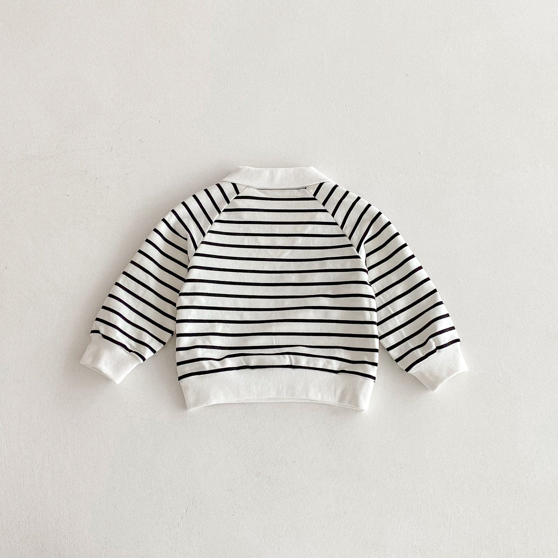 長袖Tシャツ ボーダーVネック襟付きラガーシャツ【mh0010690】