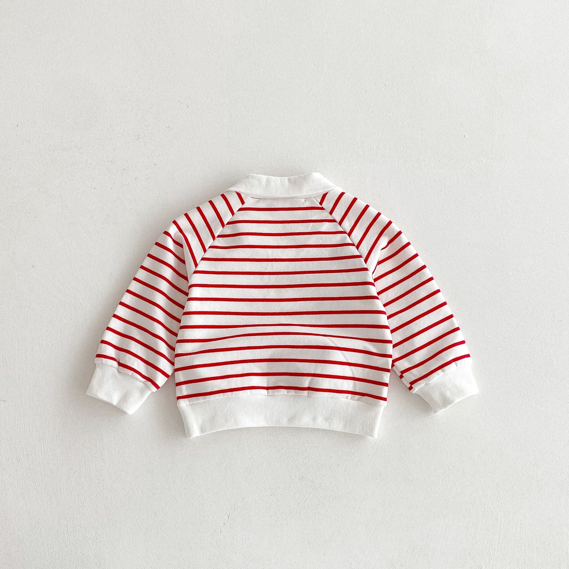 長袖Tシャツ ボーダーVネック襟付きラガーシャツ【mh0010690】