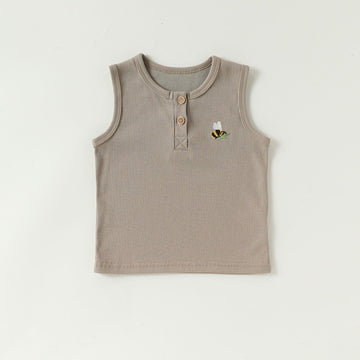 Animal Embroidered Vest アニマル 刺繍タンクトップ【mh0013037】 Beitaoya タンクトップ・キャミソール・ノースリーブトップス