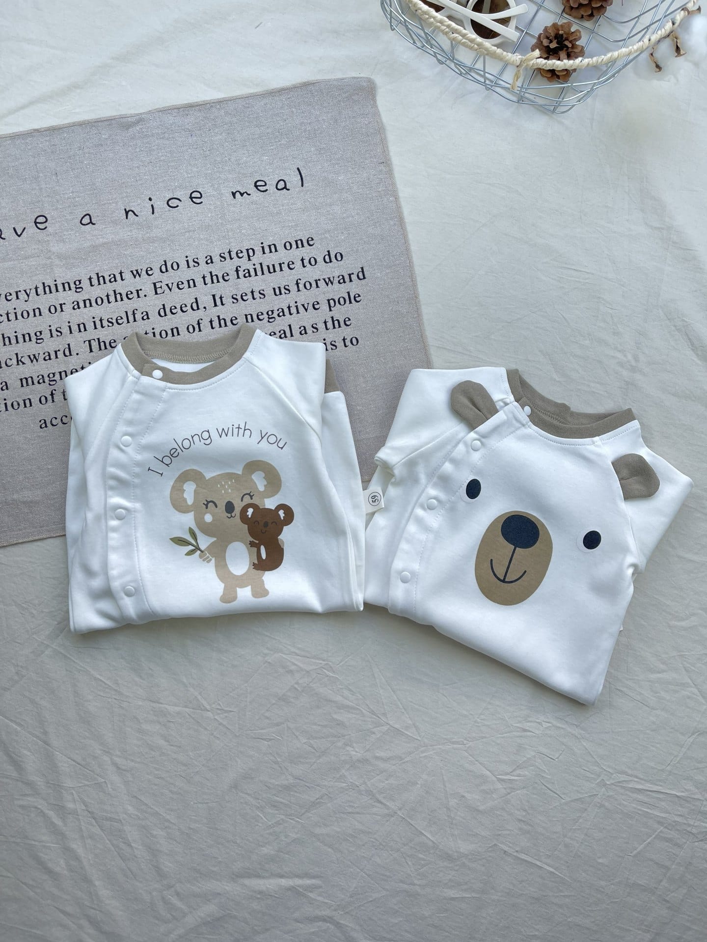 Animal Graphic Bodysuit コアラ クマ 長袖ロンパース【mh0012914】 yi nian ni 長袖ロンパース