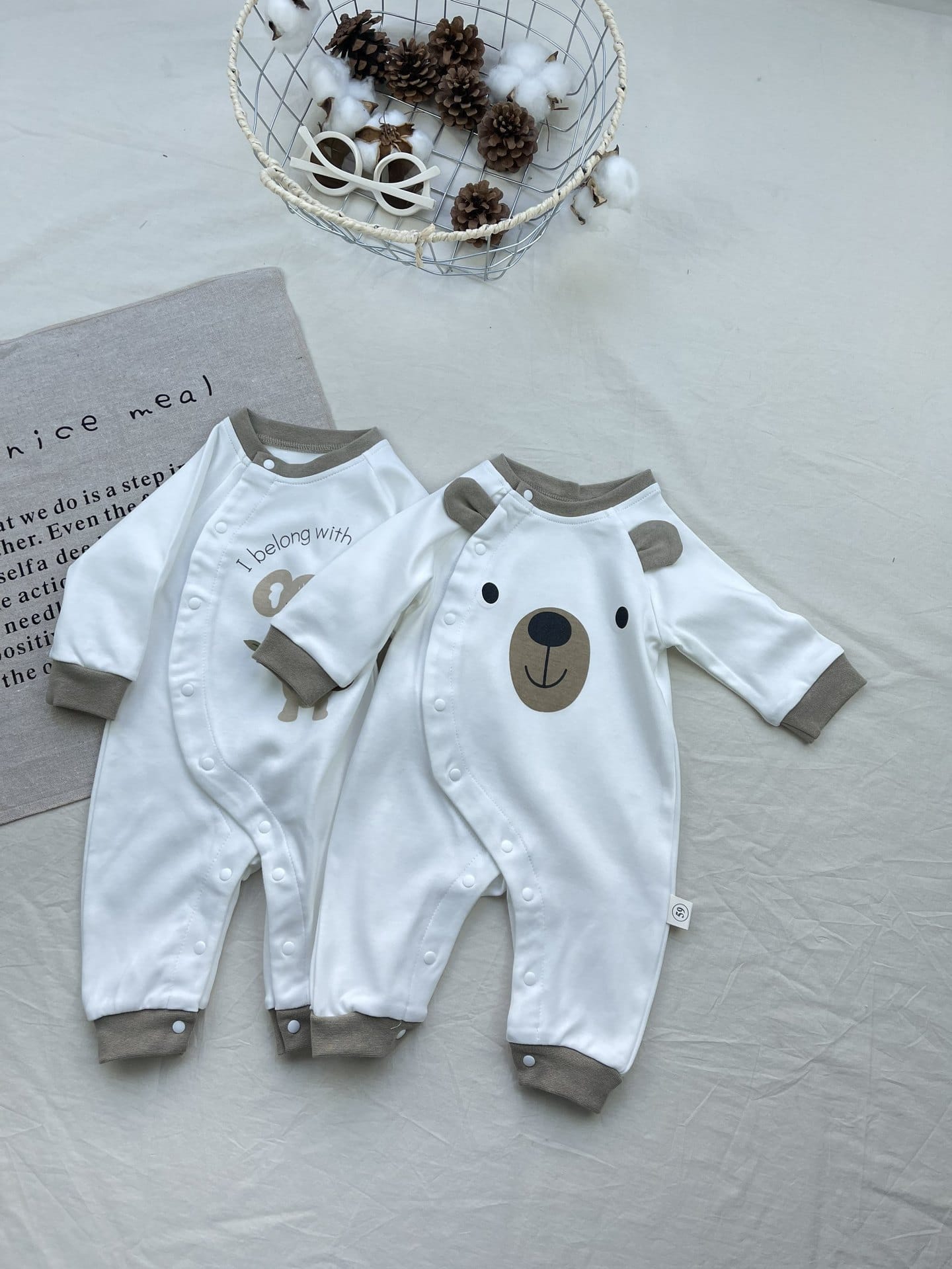 Animal Graphic Bodysuit コアラ クマ 長袖ロンパース【mh0012914】 yi nian ni 長袖ロンパース