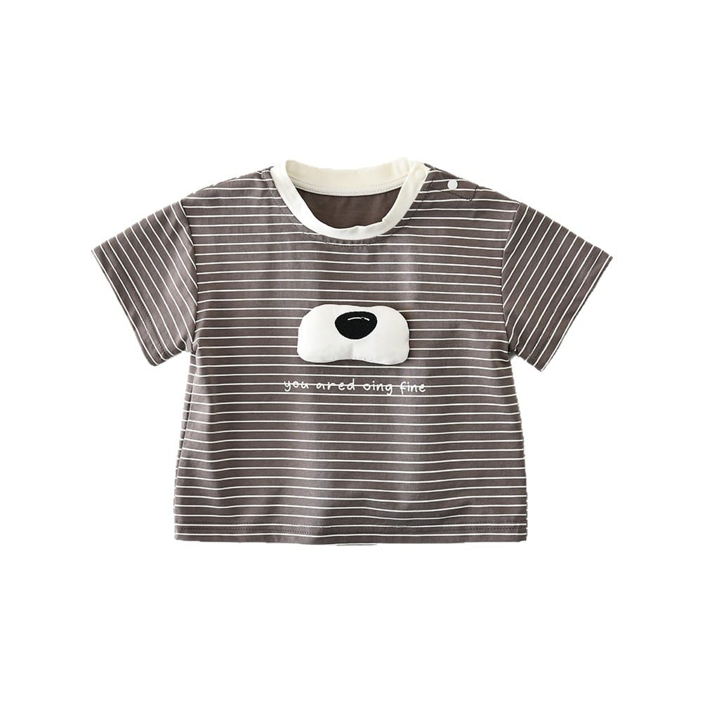 Animal Stripe Tee ボーダー ドッグノーズ 半袖Tシャツ【mh0012863】 ABNN 半袖Tシャツ