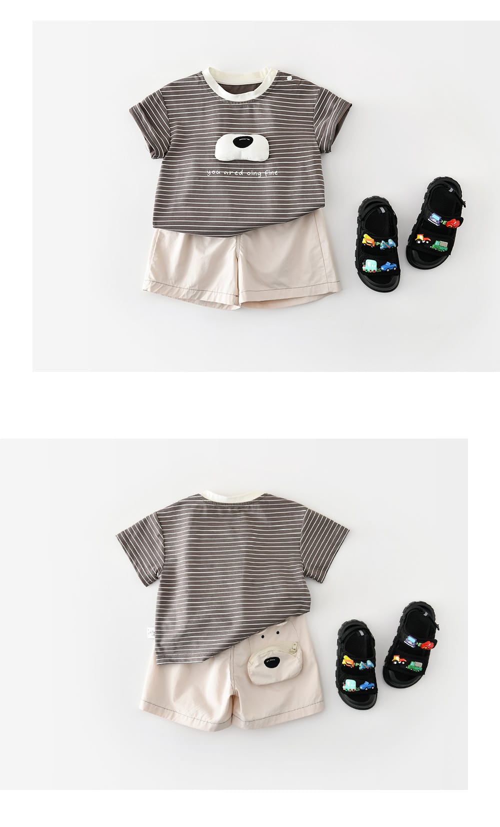 Animal Stripe Tee ボーダー ドッグノーズ 半袖Tシャツ【mh0012863】 ABNN 半袖Tシャツ