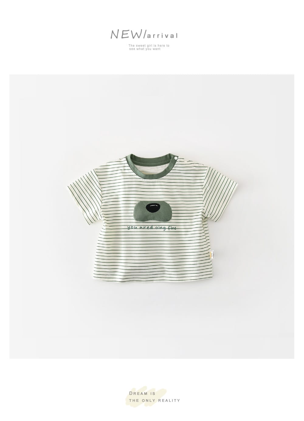 Animal Stripe Tee ボーダー ドッグノーズ 半袖Tシャツ【mh0012863】 ABNN 半袖Tシャツ