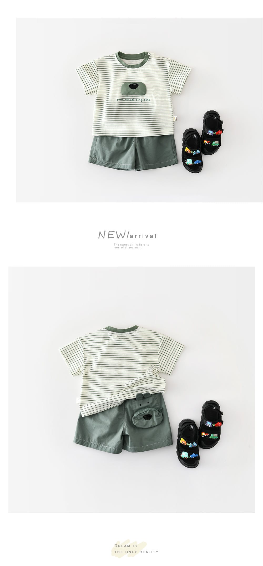 Animal Stripe Tee ボーダー ドッグノーズ 半袖Tシャツ【mh0012863】 ABNN 半袖Tシャツ