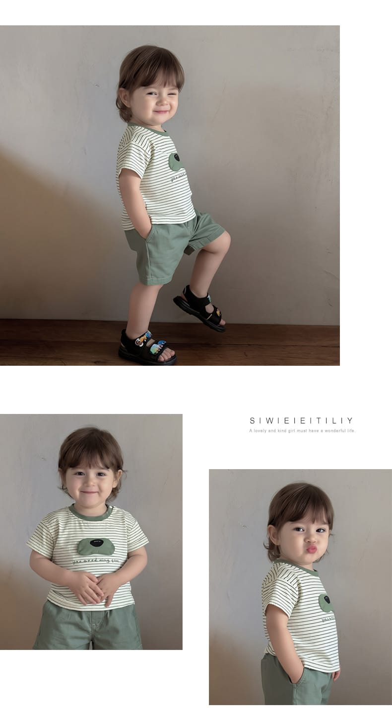 Animal Stripe Tee ボーダー ドッグノーズ 半袖Tシャツ【mh0012863】 ABNN 半袖Tシャツ