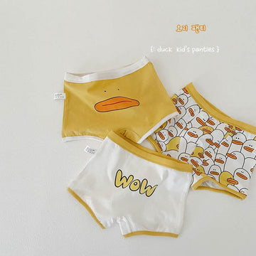 Animated Duck Print Comfy Briefs ダック ショーツ 3枚セット【mh0013557】 mamahalo accessories 幼児用下着
