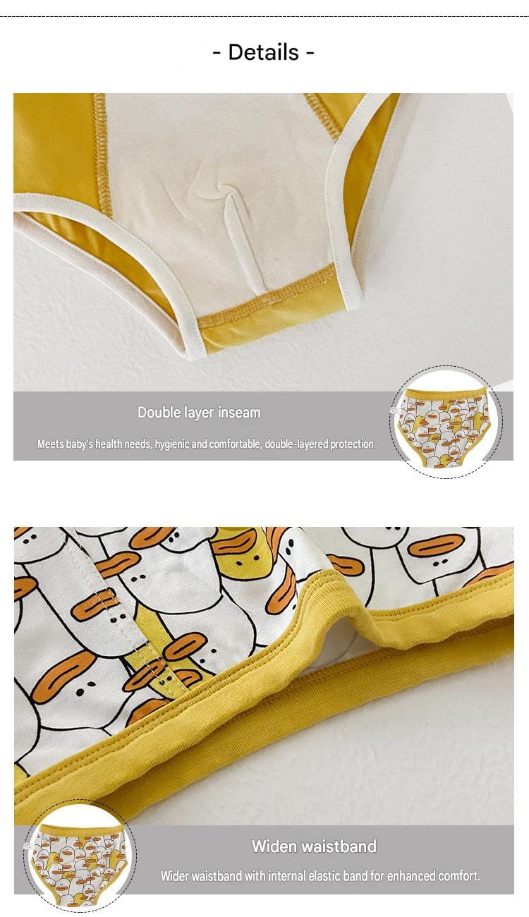 Animated Duck Print Comfy Briefs ダック ショーツ 3枚セット【mh0013557】 mamahalo accessories 幼児用下着