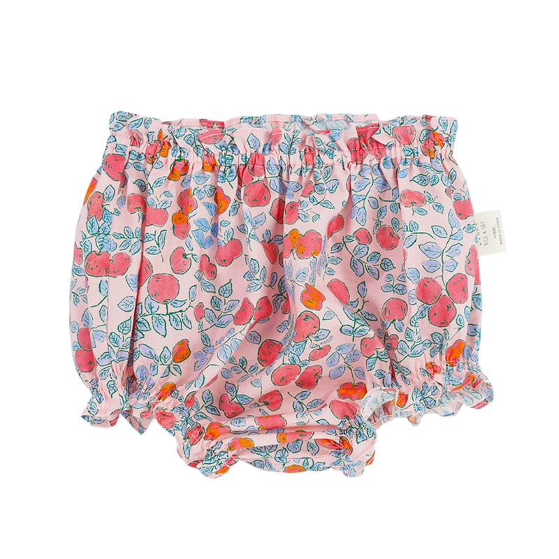 Apple Top Bloomers バックリボン チュニック ブルマ【mh0013088】 Pants / 80cm RICE & SKY ノースリーブセットアップ