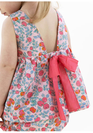 Apple Top Bloomers バックリボン チュニック ブルマ【mh0013088】 RICE & SKY ノースリーブセットアップ
