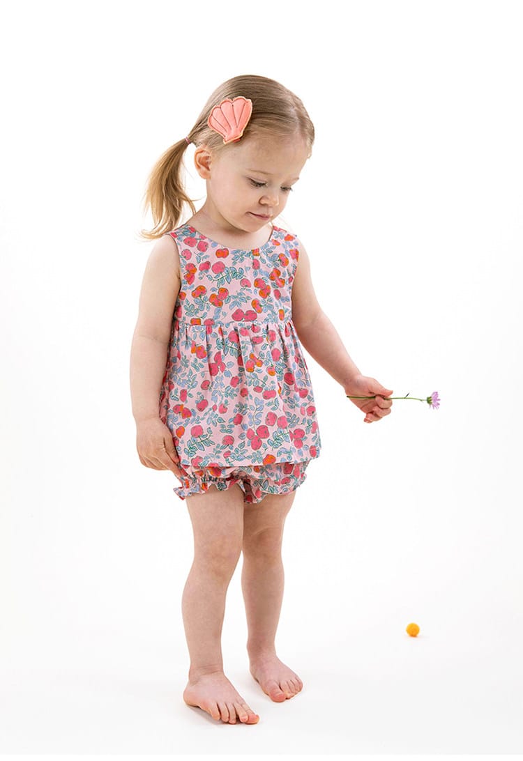 Apple Top Bloomers バックリボン チュニック ブルマ【mh0013088】 RICE & SKY ノースリーブセットアップ