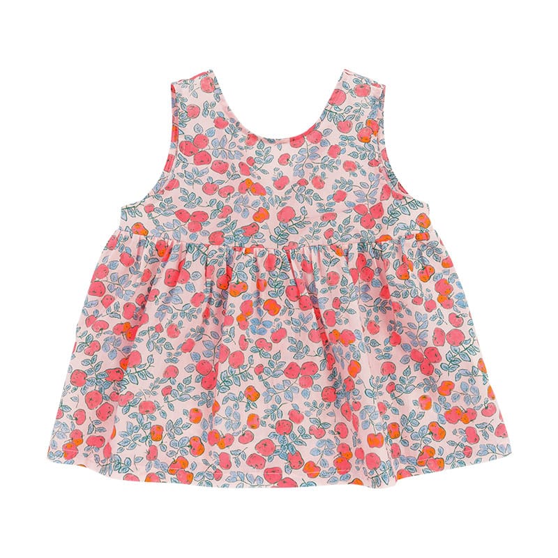 Apple Top Bloomers バックリボン チュニック ブルマ【mh0013088】 Tops / 80cm RICE & SKY ノースリーブセットアップ