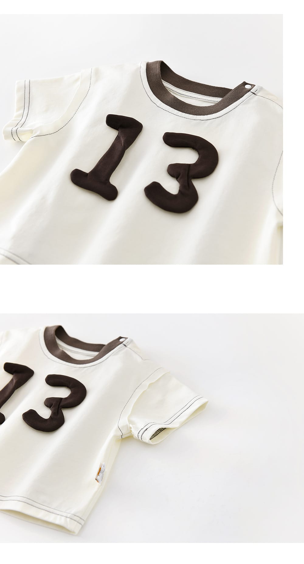 Applique Numbered Tee 13立体パッチ 半袖Tシャツ【mh0012847】 ABNN 半袖Tシャツ