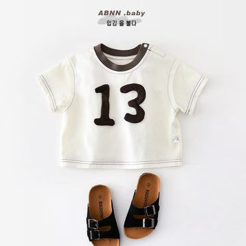Applique Numbered Tee 13立体パッチ 半袖Tシャツ【mh0012847】 ABNN 半袖Tシャツ