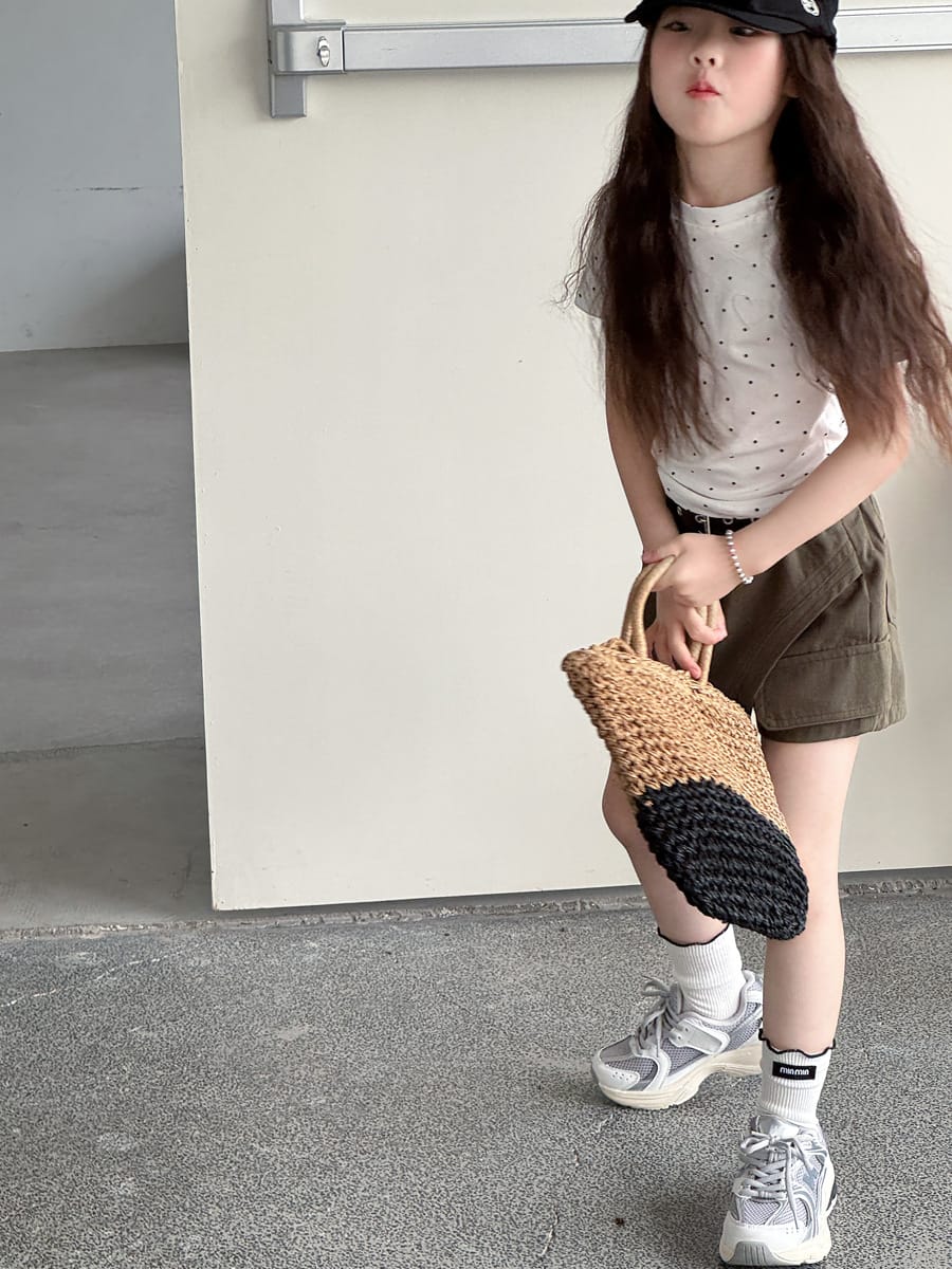 Asymmetry Mixed Media Shorts アシンメトリー キュロットパンツ【mh0013066】 mamahalo kids ハーフパンツ・ショートパンツ