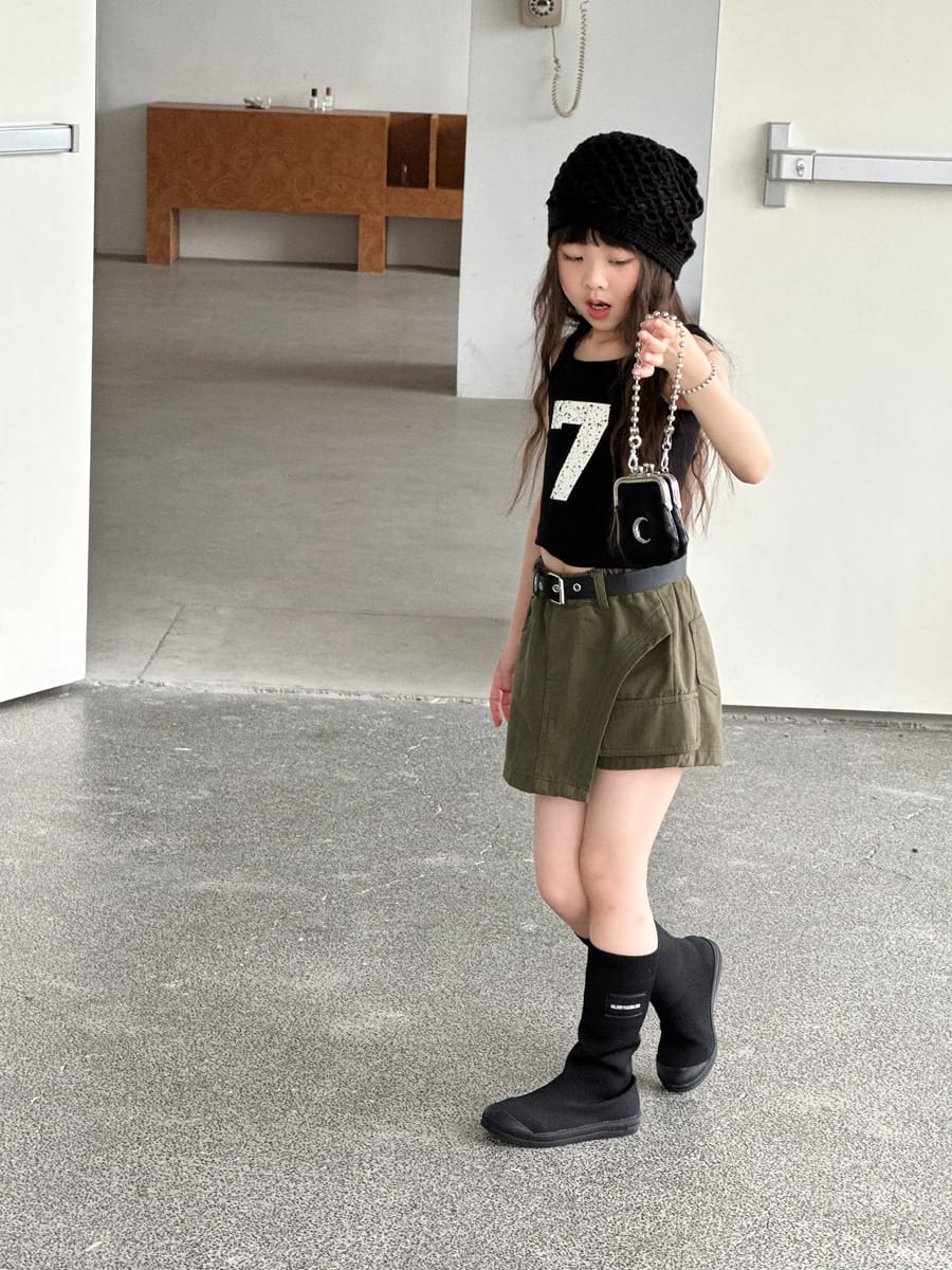 Asymmetry Mixed Media Shorts アシンメトリー キュロットパンツ【mh0013066】 mamahalo kids ハーフパンツ・ショートパンツ