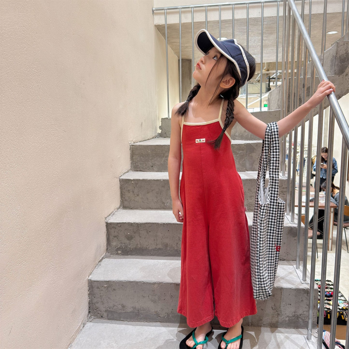 Back-cross Camisole Jumpsuit キャミソール サロペットパンツ【mh0013452】 ADbaby サロペットパンツ・サスペンダーパンツ
