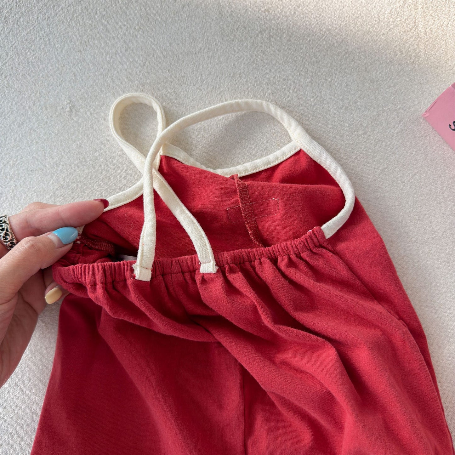 Back-cross Camisole Jumpsuit キャミソール サロペットパンツ【mh0013452】 ADbaby サロペットパンツ・サスペンダーパンツ