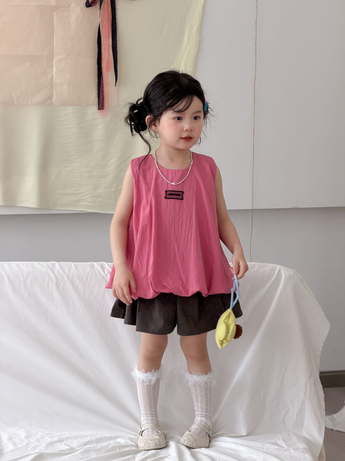 Balloon Hem Sleeveless Tunic Top バルーン ノースリーブ チュニック【mh0012748】 MaiTianJi タンクトップ・キャミソール・ノースリーブトップス