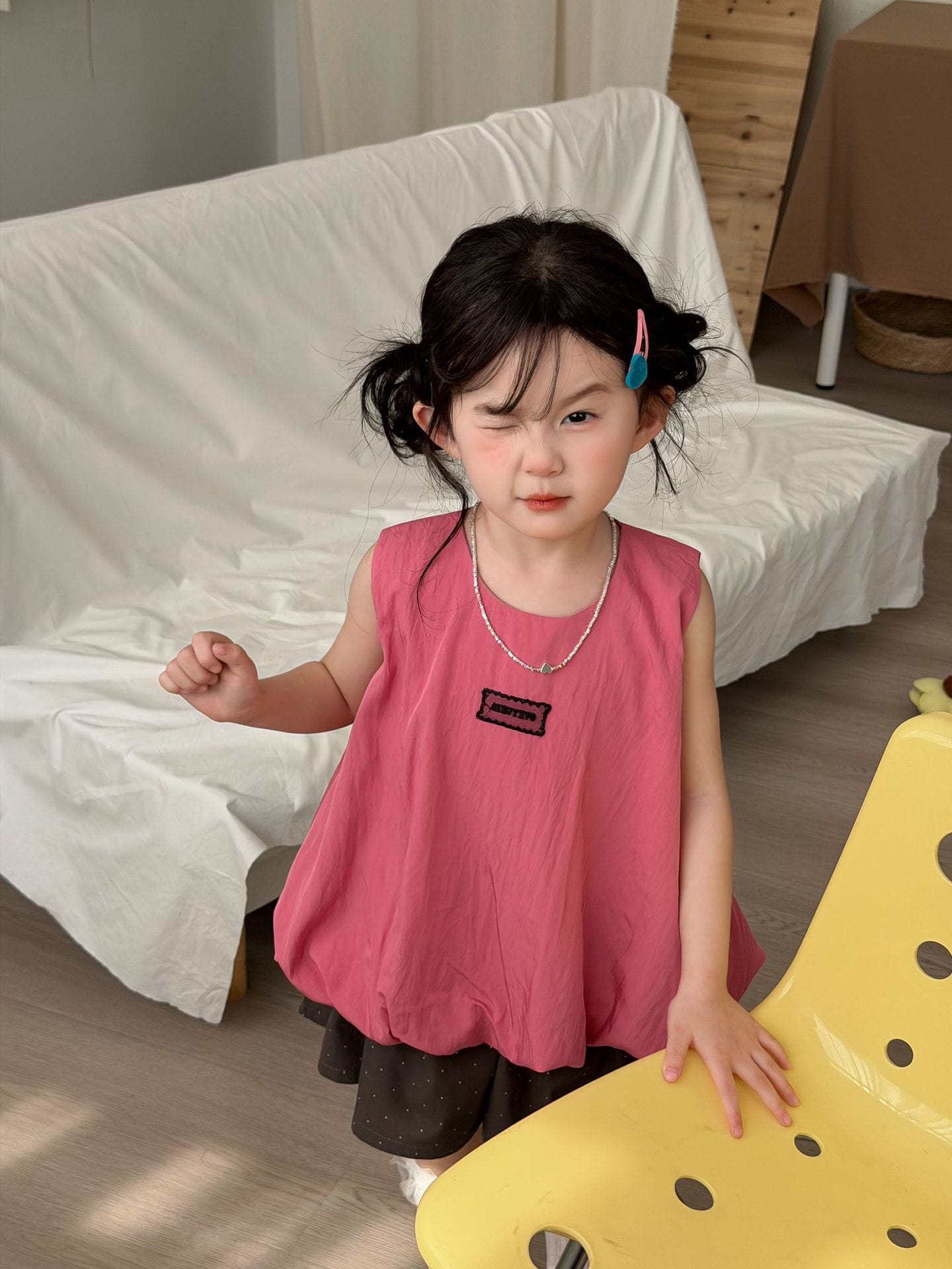 Balloon Hem Sleeveless Tunic Top バルーン ノースリーブ チュニック【mh0012748】 MaiTianJi タンクトップ・キャミソール・ノースリーブトップス
