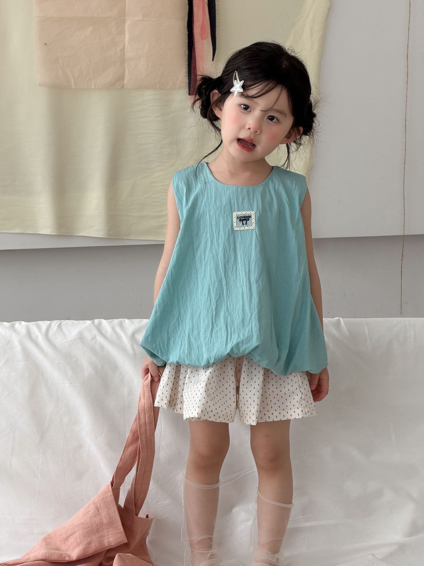 Balloon Hem Sleeveless Tunic Top バルーン ノースリーブ チュニック【mh0012748】 MaiTianJi タンクトップ・キャミソール・ノースリーブトップス