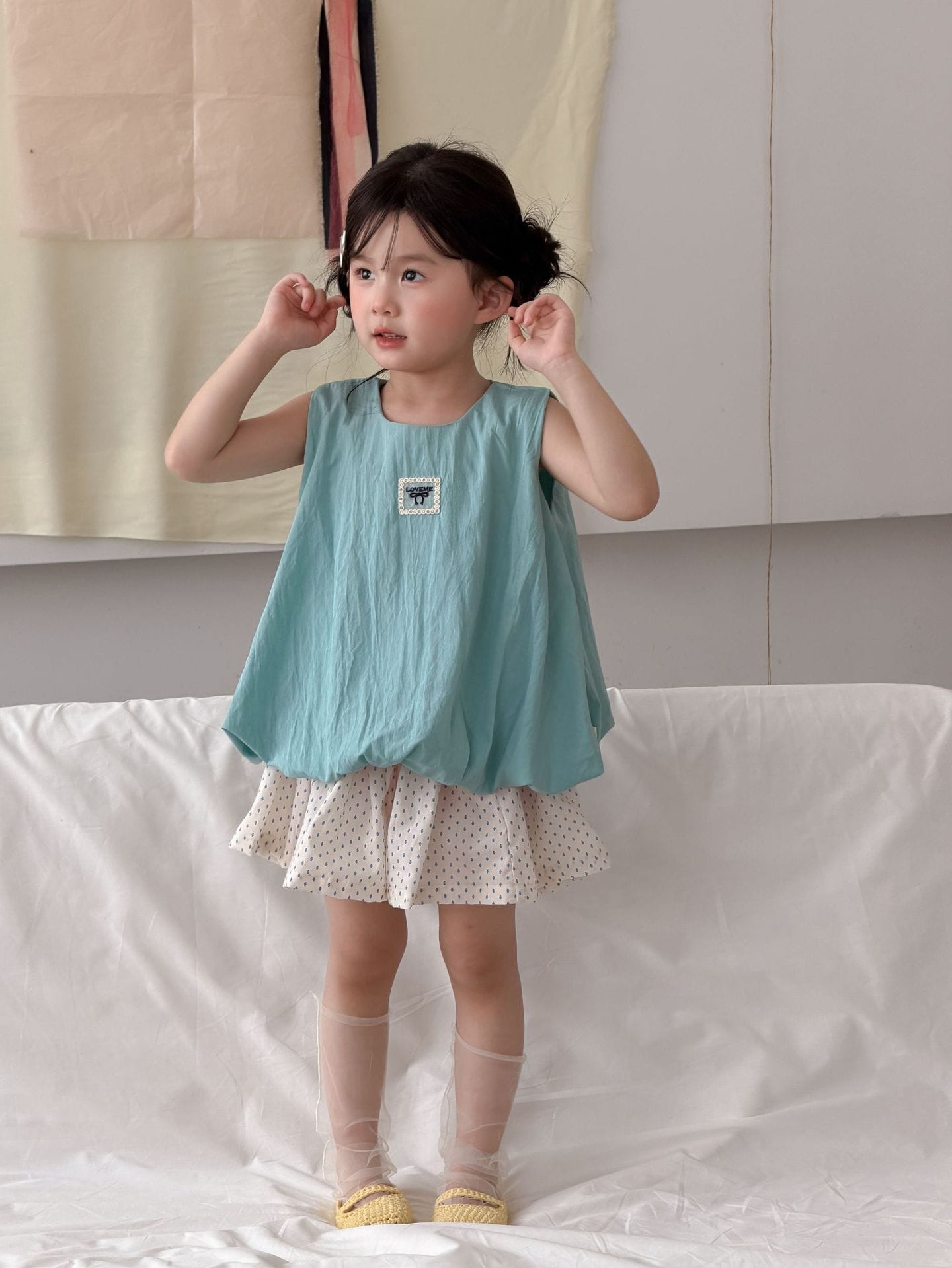 Balloon Hem Sleeveless Tunic Top バルーン ノースリーブ チュニック【mh0012748】 MaiTianJi タンクトップ・キャミソール・ノースリーブトップス