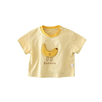 Banana Graphic T-shirt バナナ 刺繍 半袖Tシャツ【mh0012859】 ABNN 半袖Tシャツ