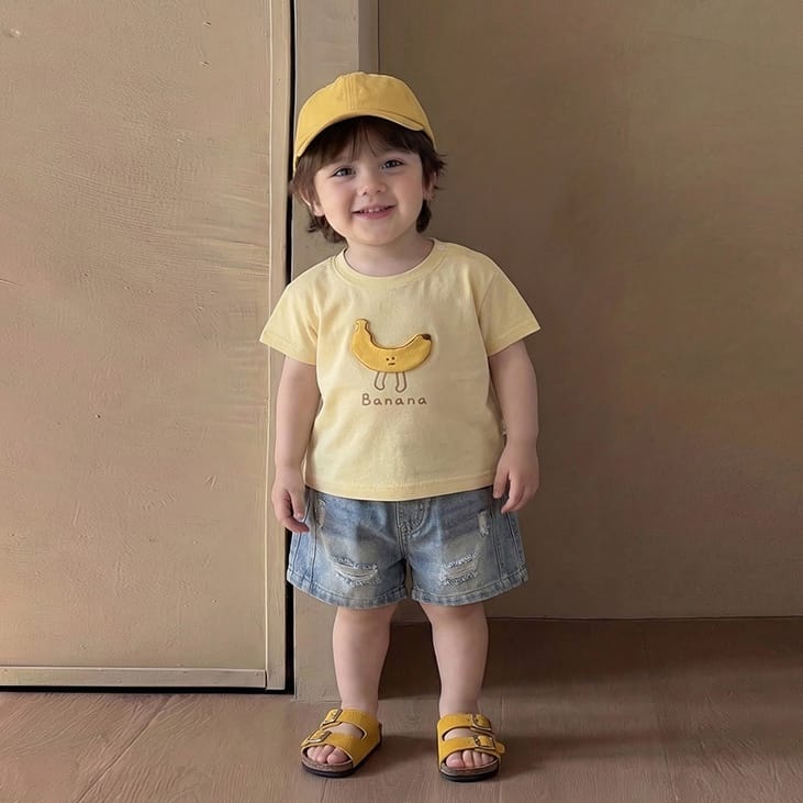 Banana Graphic T-shirt バナナ 刺繍 半袖Tシャツ【mh0012859】 ABNN 半袖Tシャツ