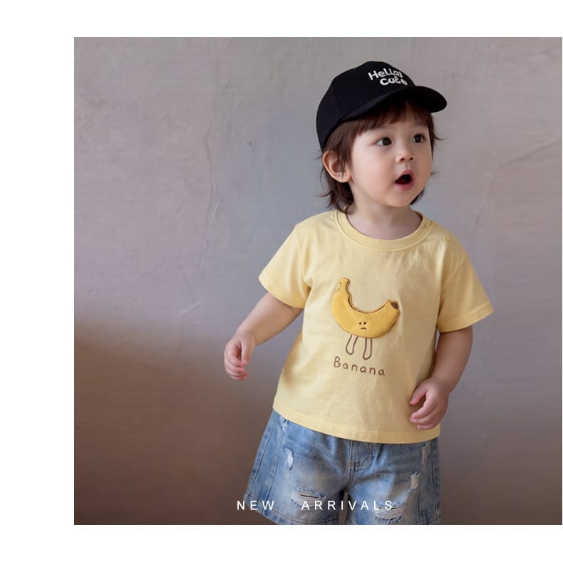 Banana Graphic T-shirt バナナ 刺繍 半袖Tシャツ【mh0012859】 ABNN 半袖Tシャツ