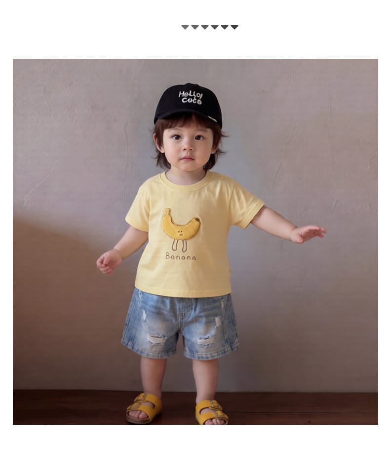 Banana Graphic T-shirt バナナ 刺繍 半袖Tシャツ【mh0012859】 ABNN 半袖Tシャツ