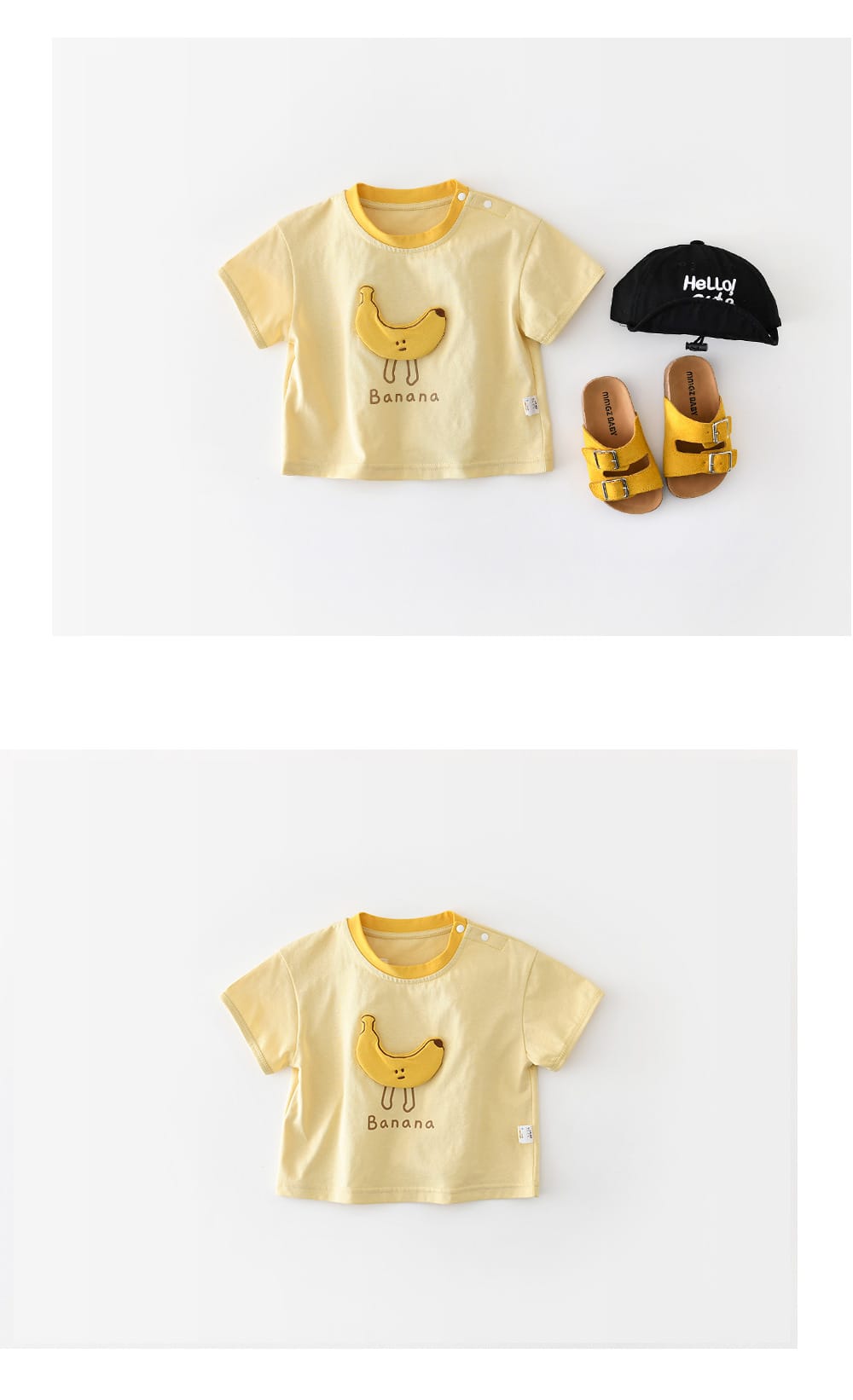 Banana Graphic T-shirt バナナ 刺繍 半袖Tシャツ【mh0012859】 ABNN 半袖Tシャツ