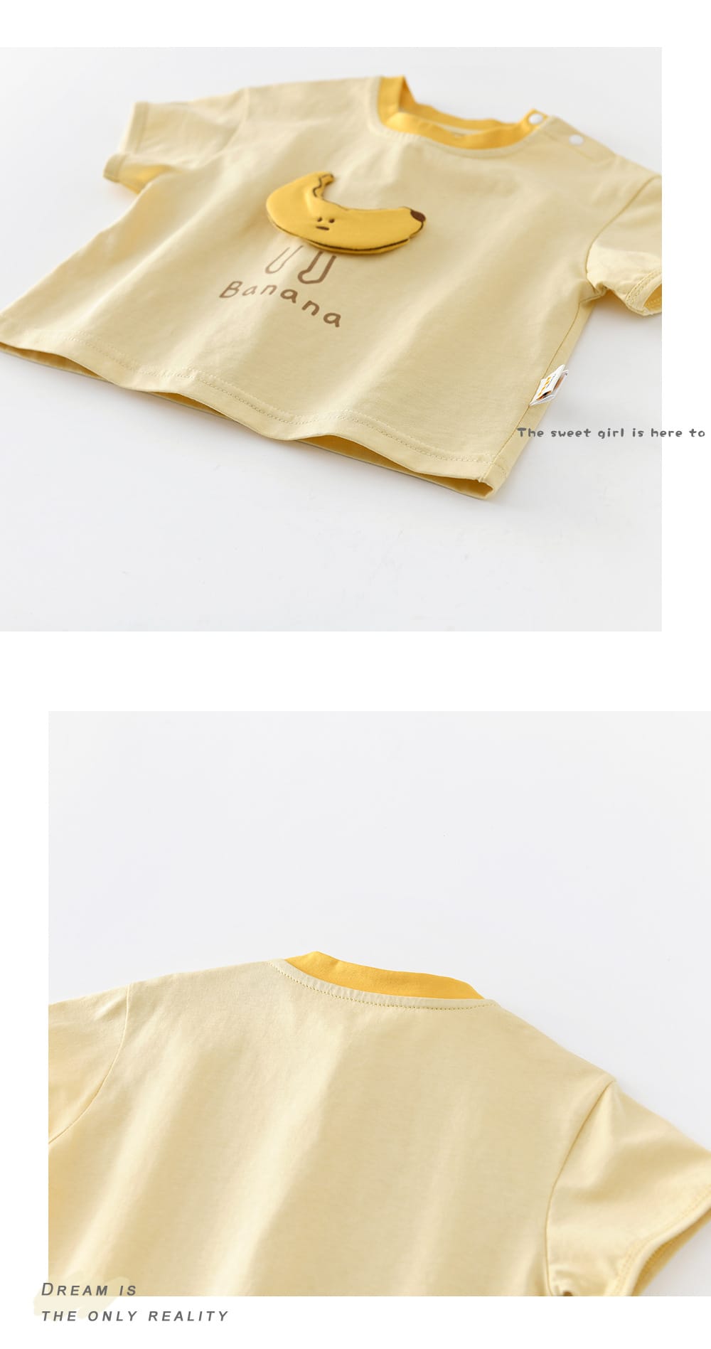Banana Graphic T-shirt バナナ 刺繍 半袖Tシャツ【mh0012859】 ABNN 半袖Tシャツ
