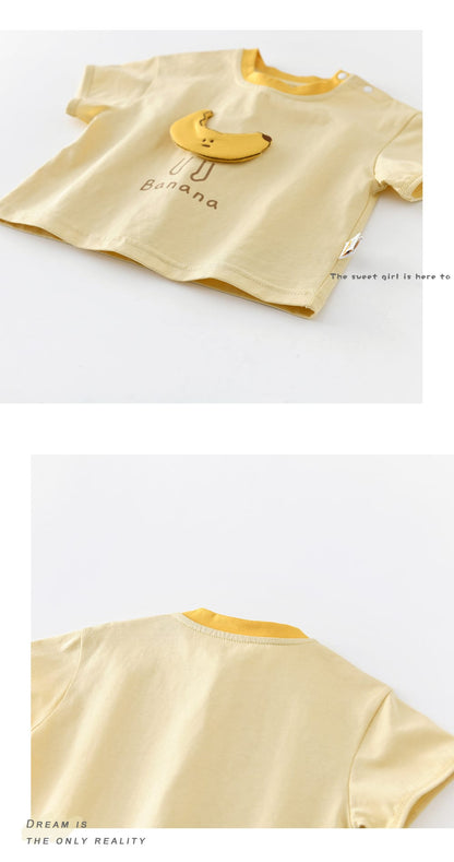 Banana Graphic T-shirt バナナ 刺繍 半袖Tシャツ【mh0012859】 ABNN 半袖Tシャツ