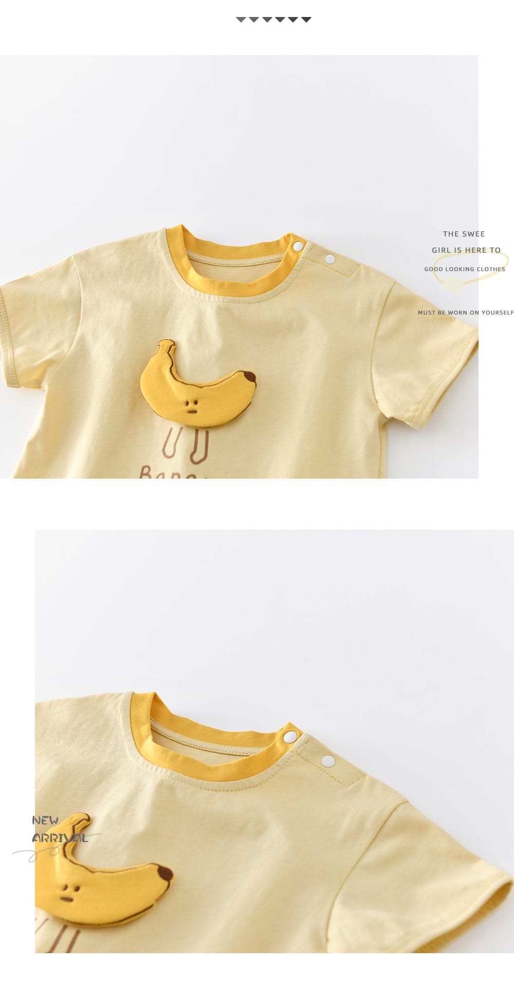 Banana Graphic T-shirt バナナ 刺繍 半袖Tシャツ【mh0012859】 ABNN 半袖Tシャツ
