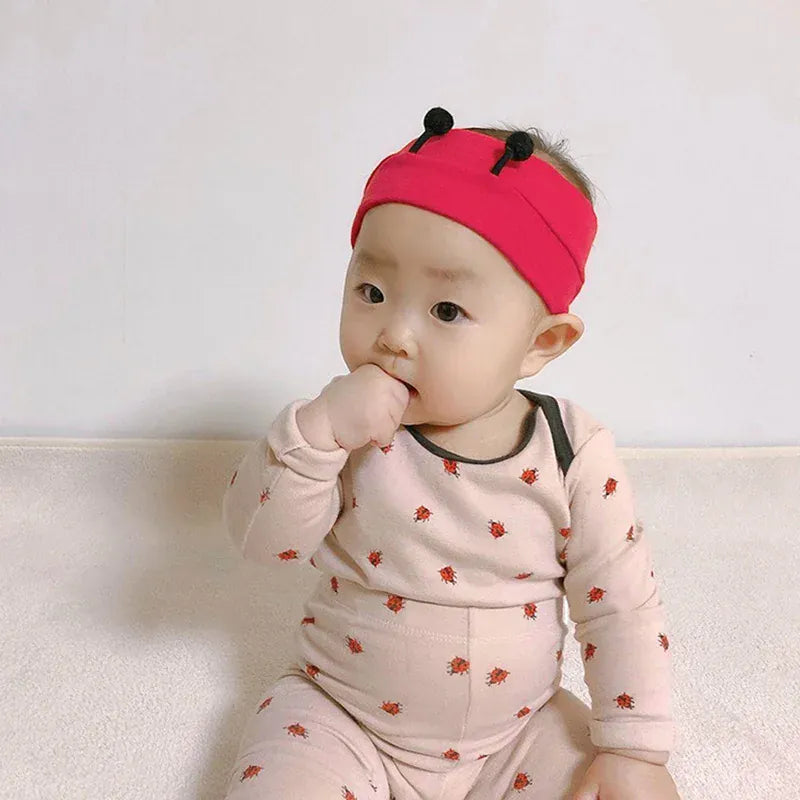 ロンパースセットアップ ベビーセットアップ 2点セット 長袖ロンパース+ハイウェストパンツ パジャマセット ハチ蜂🐝/てんとう虫🐞 2カラー【mh0000346】