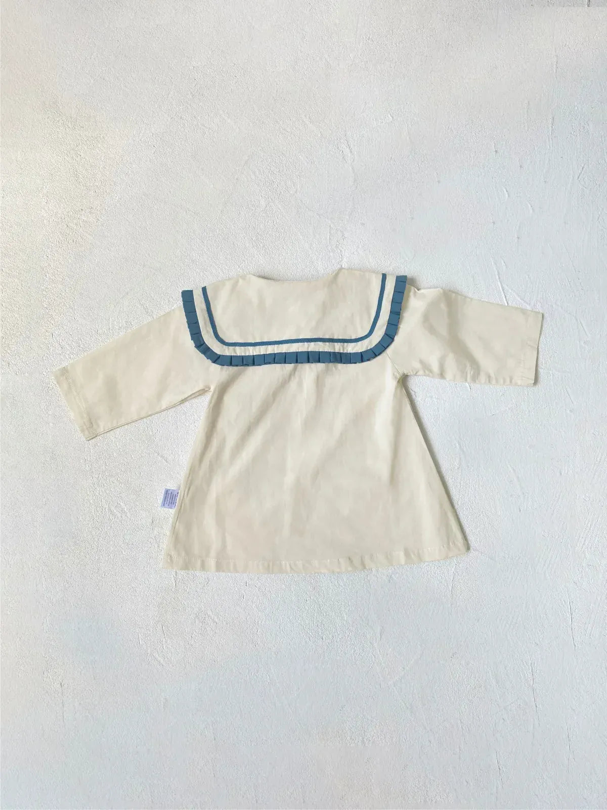 長袖ワンピース ベビーキッズワンピース マリンセーラーカラー長袖ワンピース 2カラー【mh0007299】