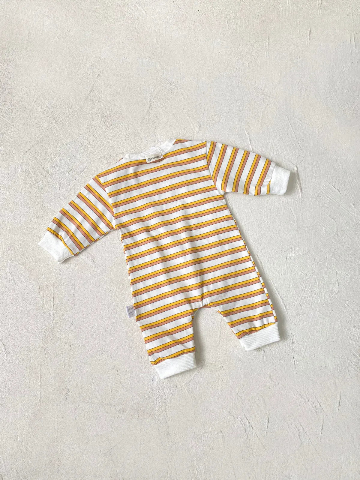 長袖ロンパース ベビーロンパース レトロボーダー長袖ジャンプスーツ 2カラー【mh0007408】