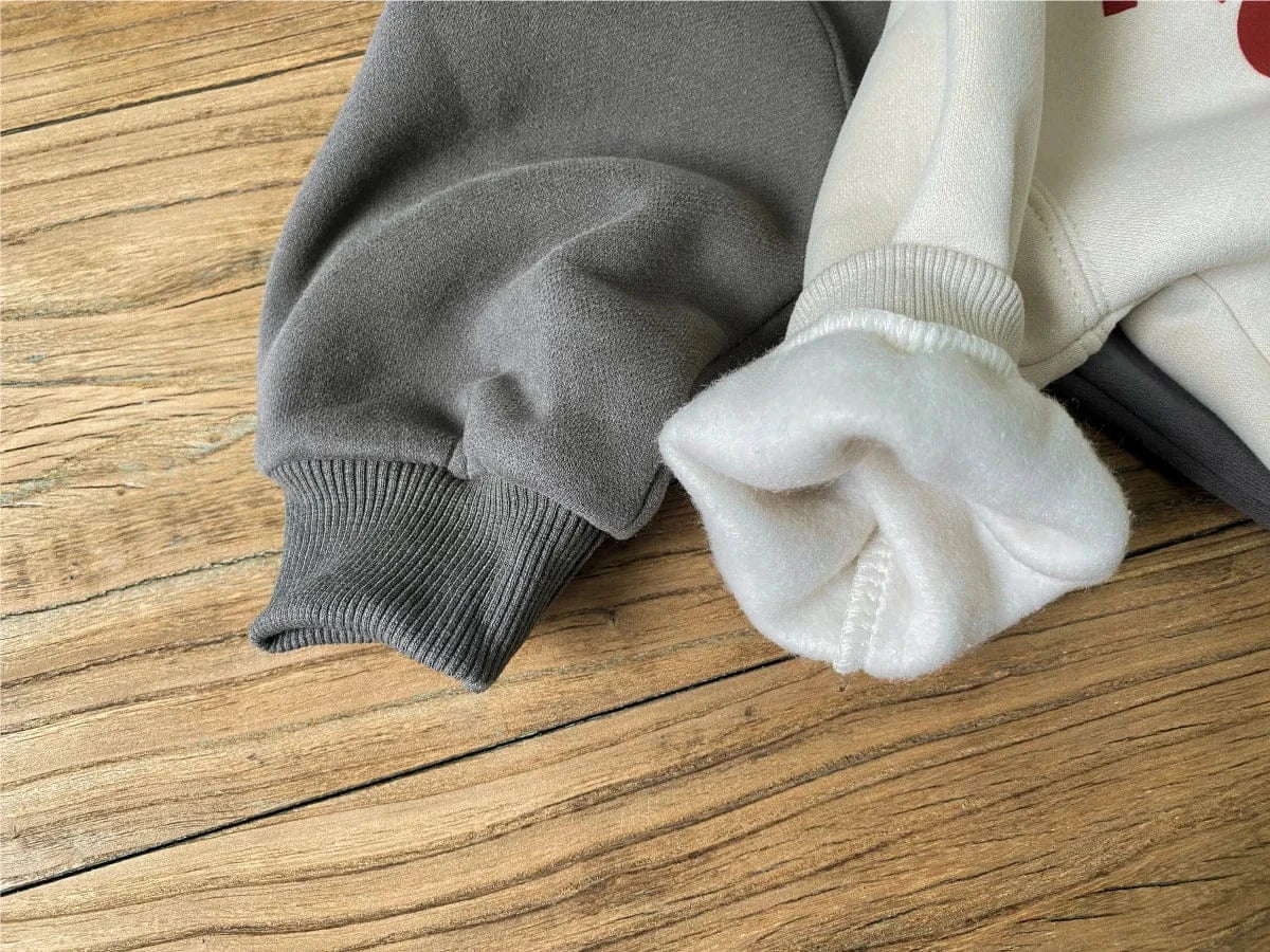 長袖セットアップ ベビーセットアップ 2点セット レターロゴプリント長袖スウェットシャツ+スウェットロングパンツ【mh0007651】