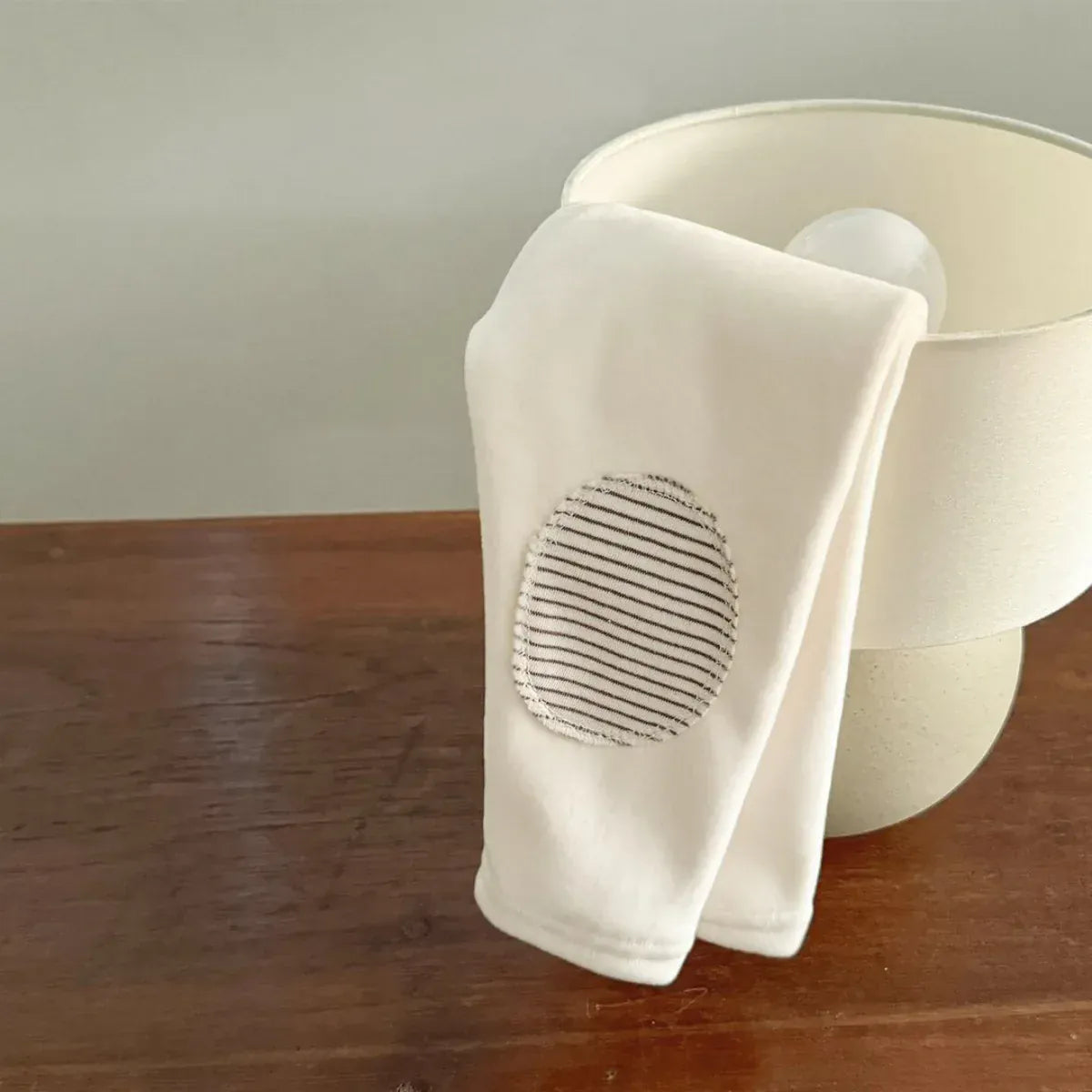 長袖セットアップ ベビーセットアップ 2点セット ボアフリースパッチワーク長袖スウェットシャツ+膝パッチロングレギンスパンツ【mh0008480】