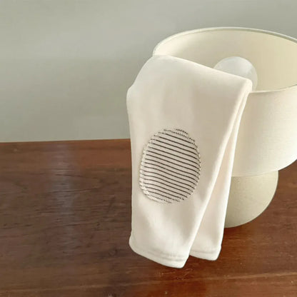 長袖セットアップ ベビーセットアップ 2点セット ボアフリースパッチワーク長袖スウェットシャツ+膝パッチロングレギンスパンツ【mh0008480】