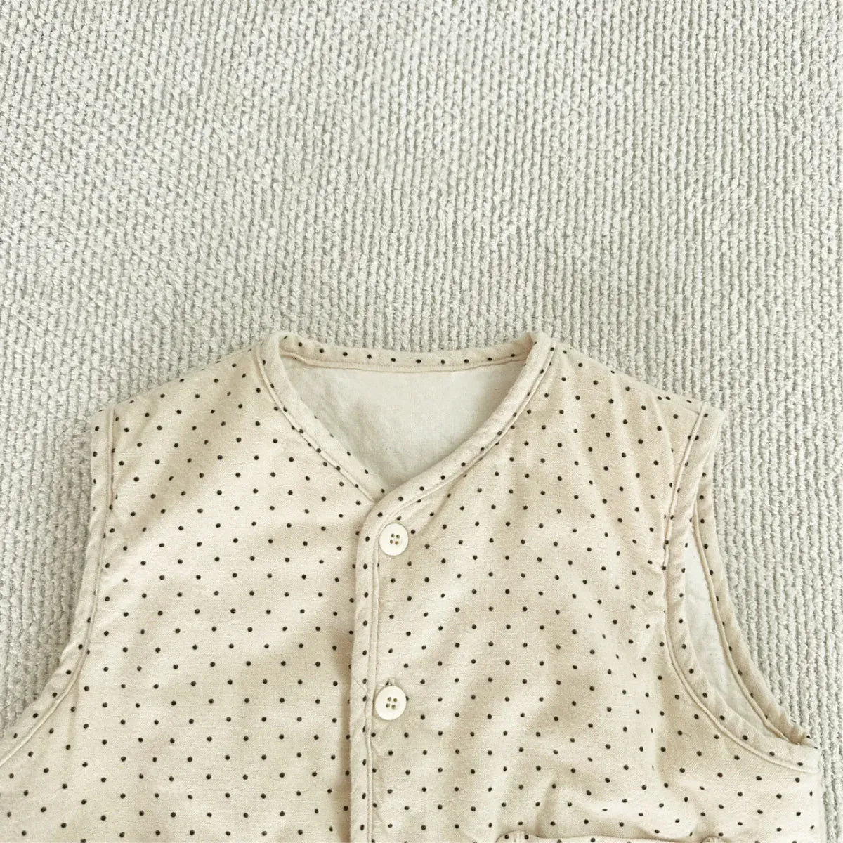 ノースリーブセットアップ ベビーセットアップ 2点セット パデッド前あきベスト+バルーンショートパンツ【mh0008510】