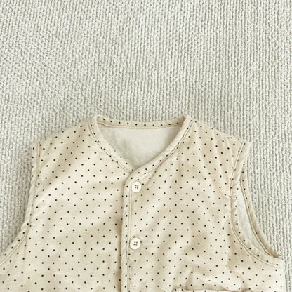 ノースリーブセットアップ ベビーセットアップ 2点セット パデッド前あきベスト+バルーンショートパンツ【mh0008510】