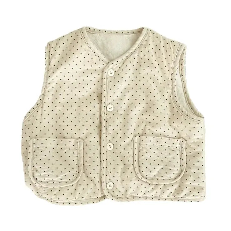 ノースリーブセットアップ ベビーセットアップ 2点セット パデッド前あきベスト+バルーンショートパンツ【mh0008510】