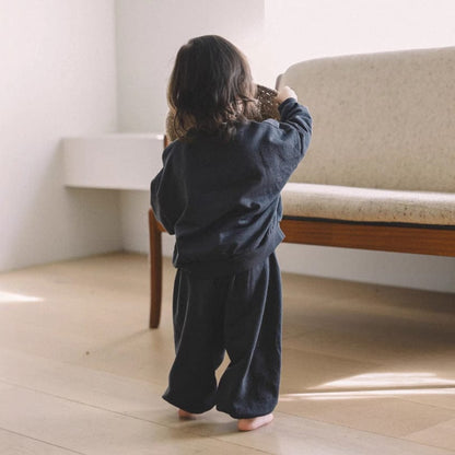 長袖シャツ・ブラウス シンプルベーシック長袖スウェットシャツ+スウェットパンツセットアップ 2点セット【mh0010613】