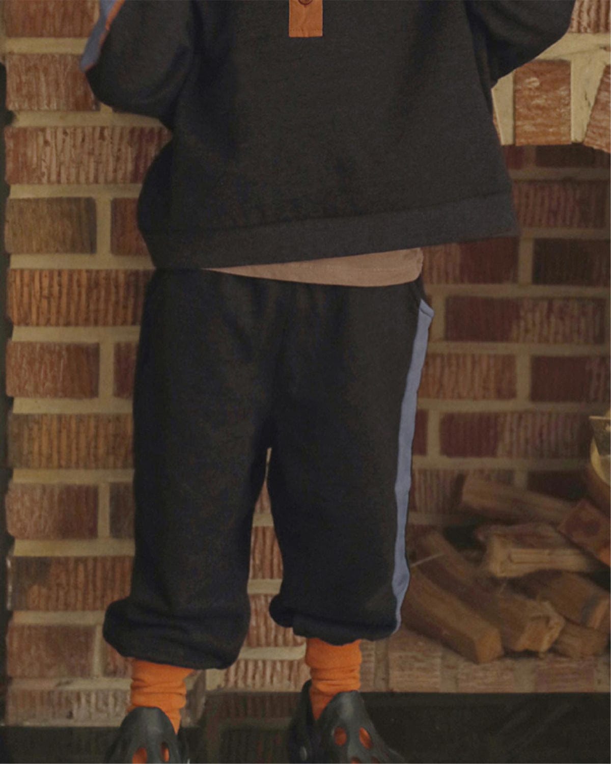 長袖セットアップ カラー切替セットアップ ポロ襟スウェット サイドラインパンツ 2点セット【mh0010887】